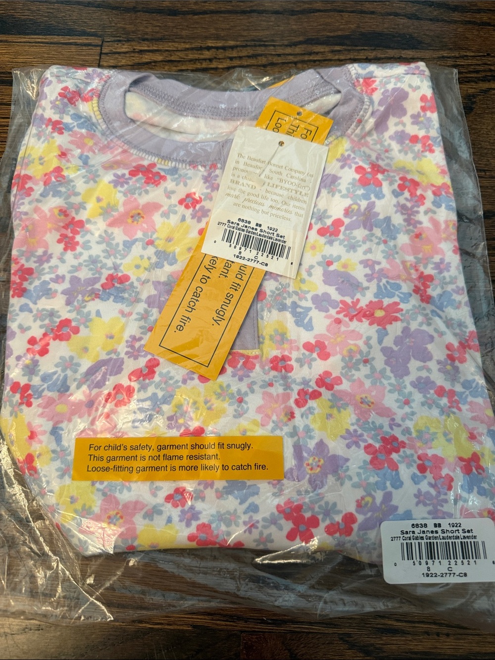 The Beaufort Bonnet Company Girls Floral Pajama Set - Pink, Purple, Yellow, Blue